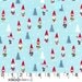 NEW Michael Miller Many Mini Gnomes Blue Fabric - By the Yard