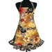 Jungle Flowers, Retro Hostess Style Kitchen Apron with Ruffle