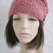 hand knit hat turban hat cloche hat alpaca salmon