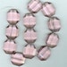 25x29mm Baby Pink Octagon Oval Faceted Glass Beads