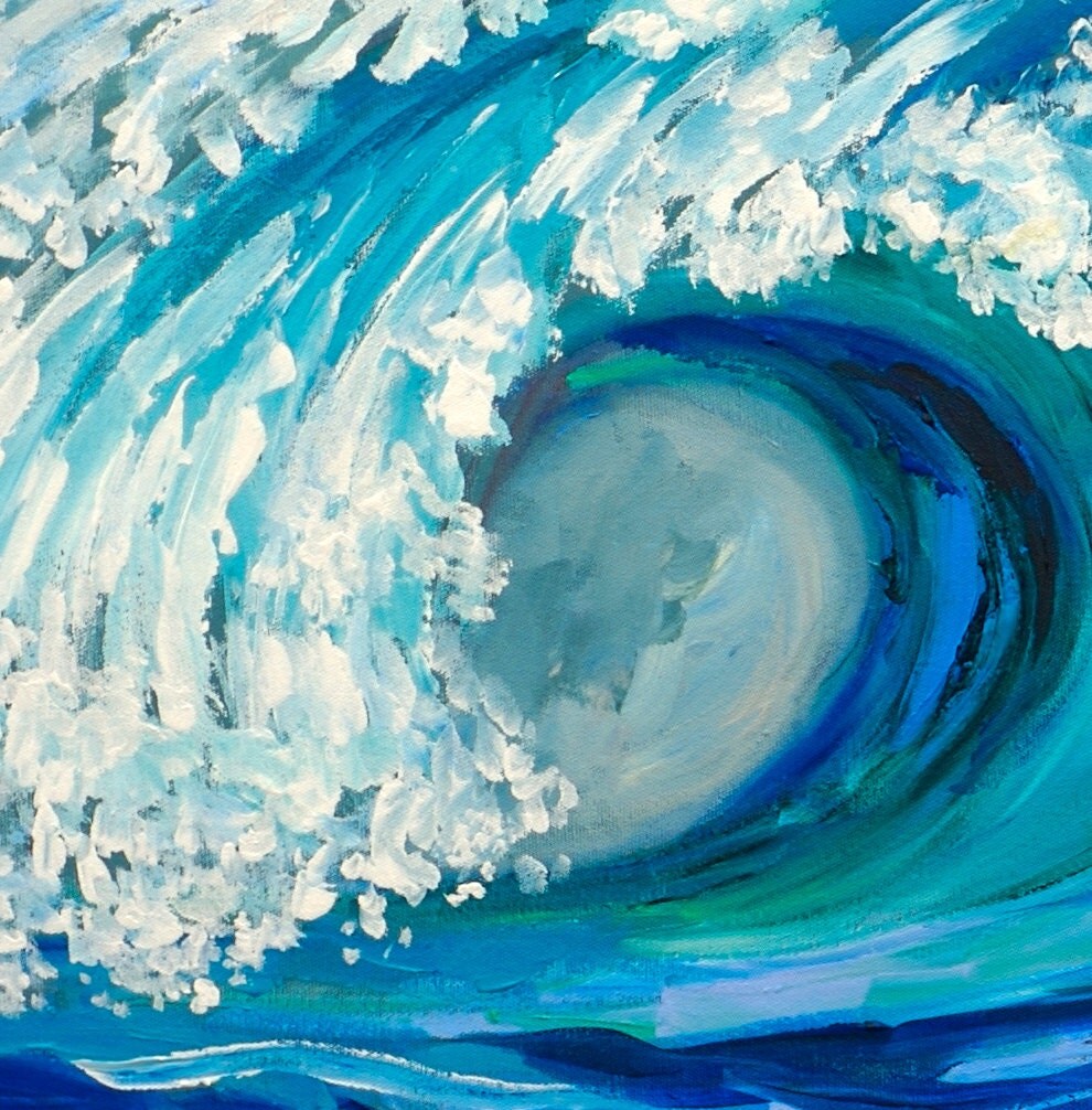 Rolling wave painting Original Abstract Contemporary Fine Art