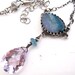 Pink Amethyst and Opal Necklace - Sterling silver, Topaz and Amethyst