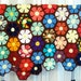 RESERVED FOR JULIE Colorful Afghan flower pattern, crochet blanket, multicolor flowers