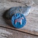 Turquiose Blue Dala Horse Mini Tile