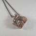 Drusy Necklace, Drusy Oxidized Sterling Chain Necklace Organic Metallic