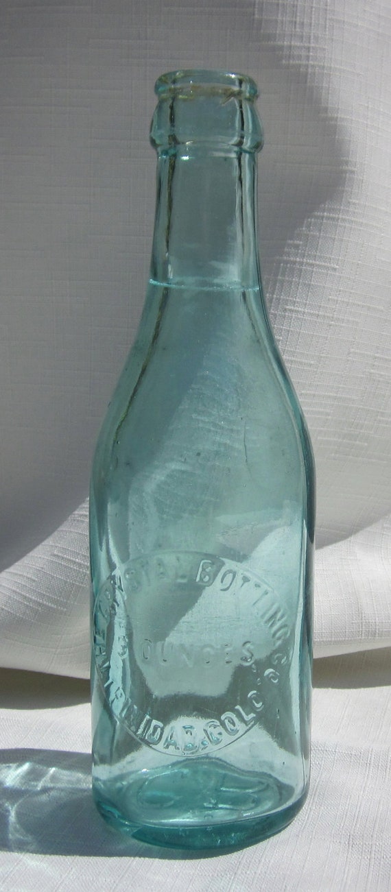 Antique Trinidad Colorado Soda Bottle Aqua262