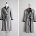 vintage two tone gray belted wool coat