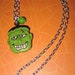 Frankenstein Necklace Frankenstein Jewelry Halloween Charm Pendant Horror Monster Costume Accessory FREE SHIPPING USA/Canada