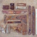 Rusty Flat Metal Strips Pieces with Holes Found Objects for Assemblage, Altered Art or Sculpture - Industrial Salvage