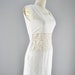 Vintage cotton shift / Crochet dress / Ivory day dress