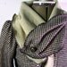 Jodene's Boyfriend Cardigan jacket-- asymmetrical buttoned sweater with pocket and adjustable collar.
