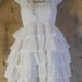 White ruffle dress SALE eyelet lace vintage cotton boho romantic medium by vintage opulence on Etsy