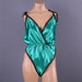 80s Emerald Teddy / Kitchy Polka Dot Body / sz M