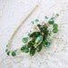 Emerald Wedding Green Rhinestone Headband Hair Jewelry Crystals Bridal Formal Pageant