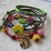 Bangle Set Guadalupe Circus stack - urban gypsy bracelets -neon bright
