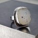 Drusy Ring, Sterling Silver, sparkling white gemstone, Cocktail ring