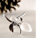 Rock Crystal earrings, Sterling Silver, frosted clear gemstone drops, Winter Branch