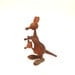 Mid Century Teak Figurine - Kangaroo and Joey - Danish Modern Style