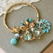 Sparrows blue dream. vintage assemblage charm bracelet. Tiedupmemories