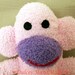 sock monkey plush toy Handmade Stuffed Animal Doll Baby pink