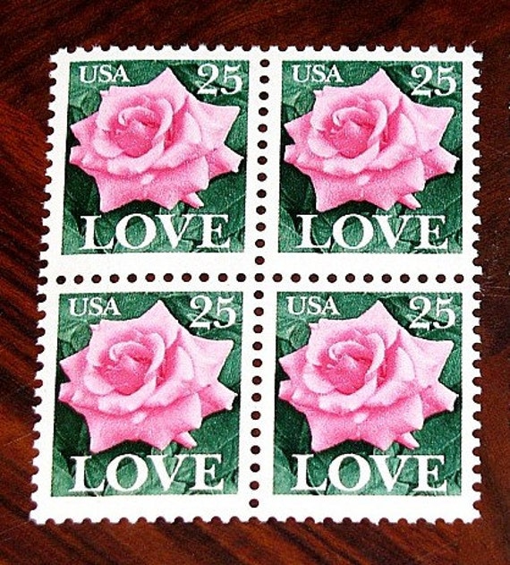 LOVE Stamp Set of 50 .. Unused Vintage Postage Stamps .. 25