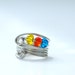 Wire Ring, Beaded Ring, Funky Ring, Silver Metal Ring - Wild Child