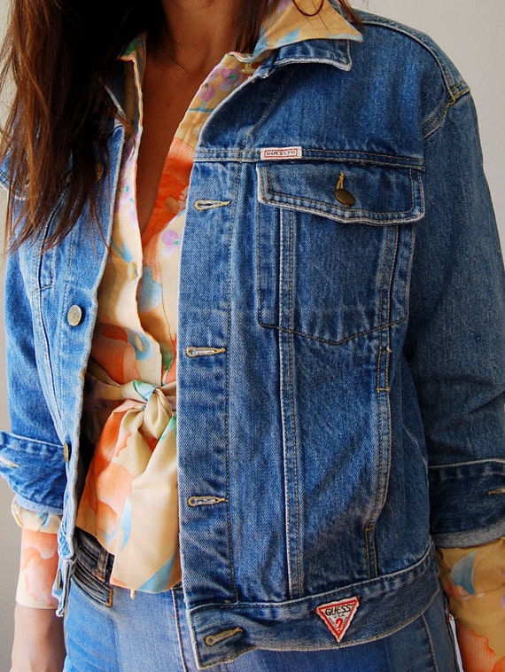 vintage GUESS jean jacket / 1980s denim MARCIANO