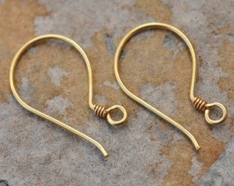 2 Bali 24k Vermeil Earwires With Coil - 20 x 11mm