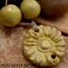 YELLOW DAISY CONNECTOR - Handmade Ceramic Connector Pendant with Coordinating Beads