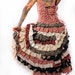 Wonderland Sundress - Patchwork Floral Ruffles Upcycle red cream black flower dress Hippie Shabby Chic Gothic Lolita Bohemian