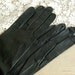 Vintage Long Gloves Black Kid Leather Grenoble France, Size 7, Stix Baer and Fuller