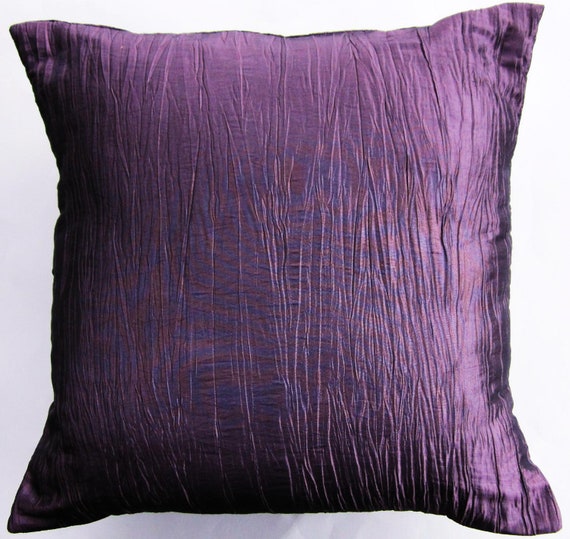 Purple Pillow Cover Crinkled Mauve Light Purple Throw