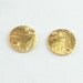 8mm Brushed Gold Bali Vermeil Flat Coin Disc Connector Links Beads (10 pieces)