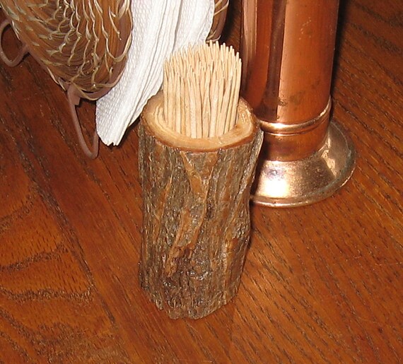 Toothpick Holder Rustic Wedding Table Decor Holds 100 Round