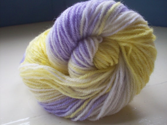 Sock yarn hand dyed merino alpaca 100g lemon by SpinningStreak