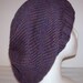 Wool Slouch Hat - Slouchy Knit Beanie - Knitted Dreads Hat - Heathered Plum