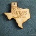 Personalized wooden christmas Texas and Alabama Christmas ornaments