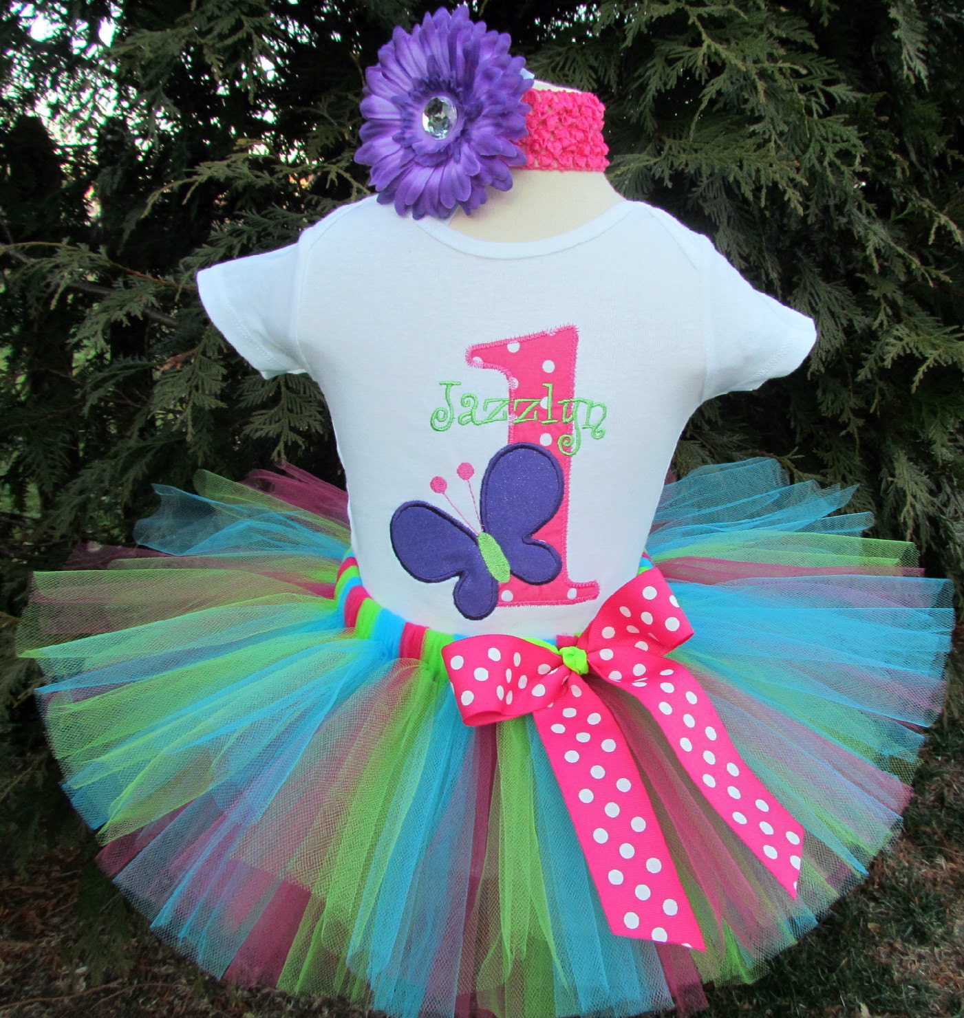 Butterfly 1st Birthday Outfit First Birthday Tutu Dress Baby