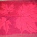 Vintage VERA Raspberry and Pink Maple Leaf Sheer Scarf