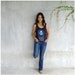 Womens tank top - spring fashion - geometric peacock feather print on navy blue oversized viscose tanks - TAIL FEATHER
