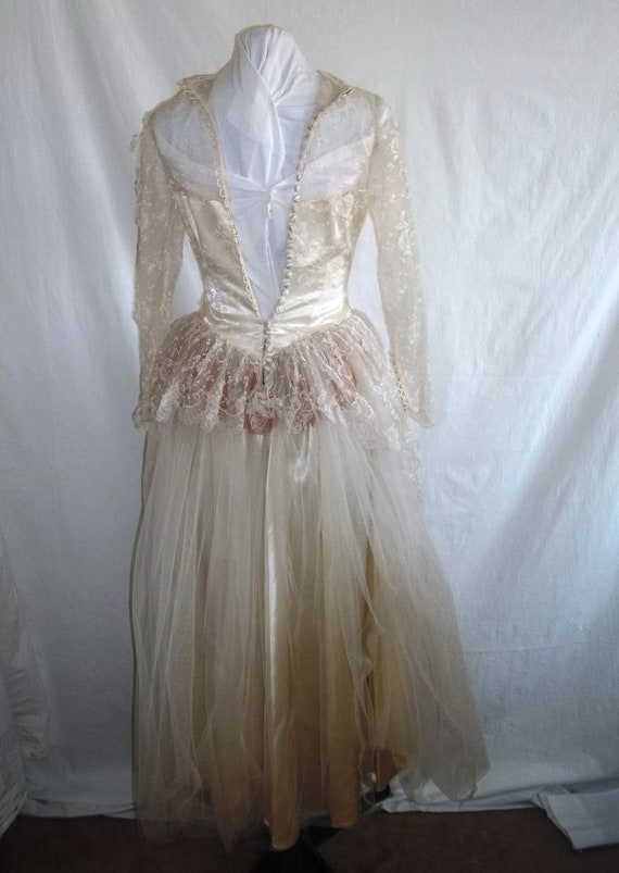 Vintage 1950s Tattered and Torn Wedding Dress size S