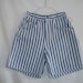 Vintage 1980s Chic Blue White Striped High Waisted Shorts