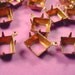24 Brass Square Prong Settings 10mm 1 Ring Open Backs 10x10