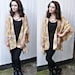 HANDMADE boho/hippie golden peach/bronze FLORAL KIMONO,floral print,festival look.slip,