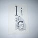 Vintage 1960s Children's School Flash Card with Picture for Indian and Letter I