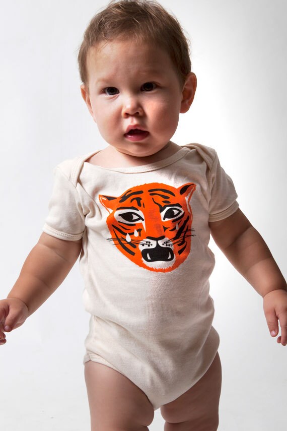 Organic Tiger Baby Onesie