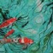 Winter reflections, ACEO, Original, Signed, Altered art photograph 2.5x3.50 inches,Miniature, Koi aceo, gift