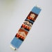 Beaded trio bracelet in blue.