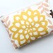 Clutch Zipper Pouch, Yellow Flower, Cosmetic Bag, Make Up Bag, Bridesmaid Gift, LAST ONE