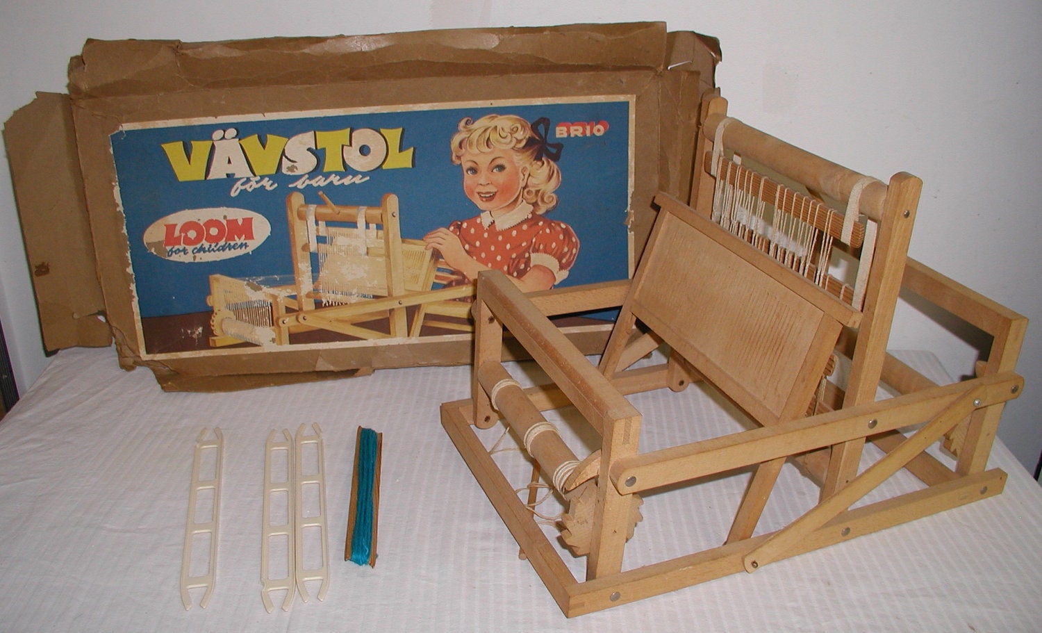 Table Top Weaving Loom by BRIO Sweden Vavstol Beginner or